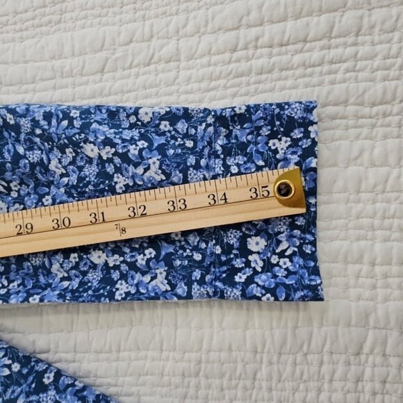 Blue Floral Shirt Men's L Slim Fit Long Sleeve Button-Down NEW Goodfellow NWT - Picture 13 of 15